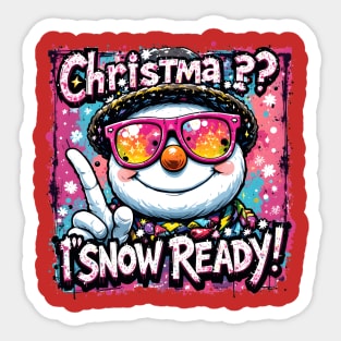 Cool-Snowman-Christmas Sticker